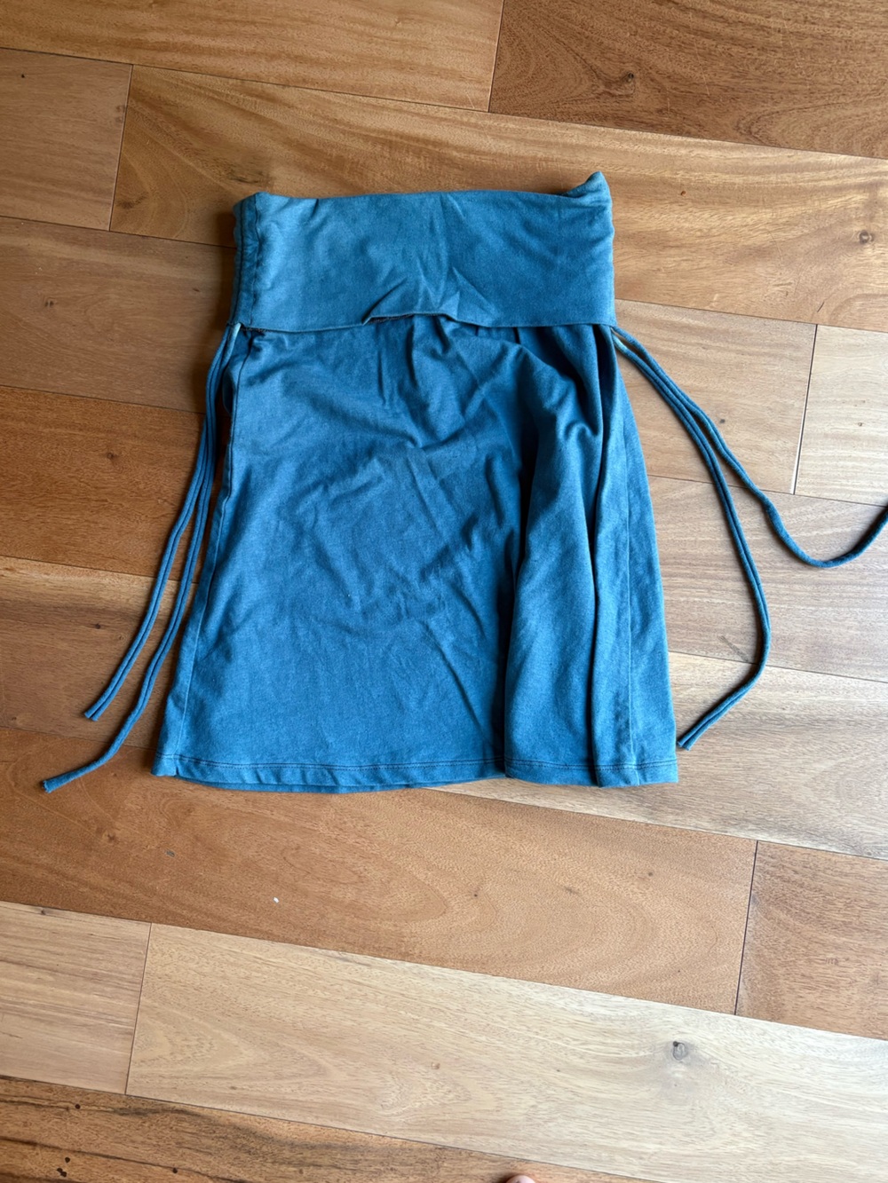 Small Bohemian Folk strapless top/ shirt in indigo